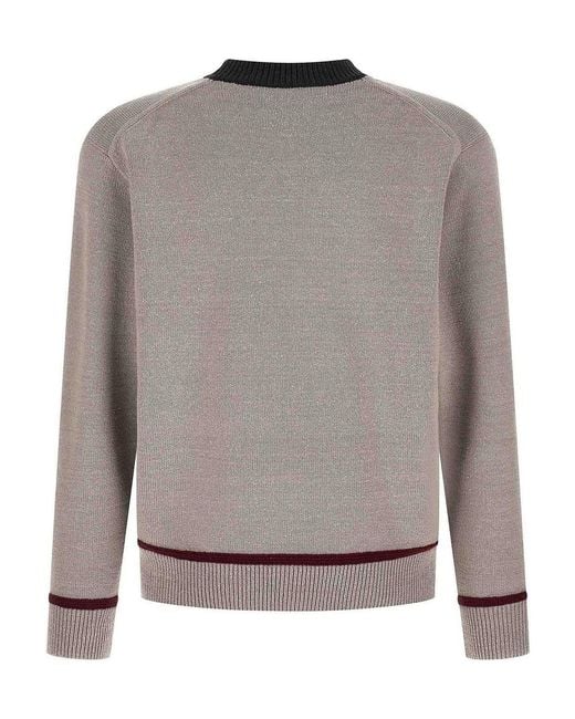 Junya Watanabe Gray Jacquard Sweater for men