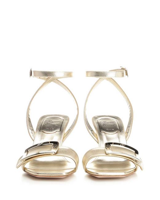 Roger Vivier Natural Belle Vivier Wedge Sandals