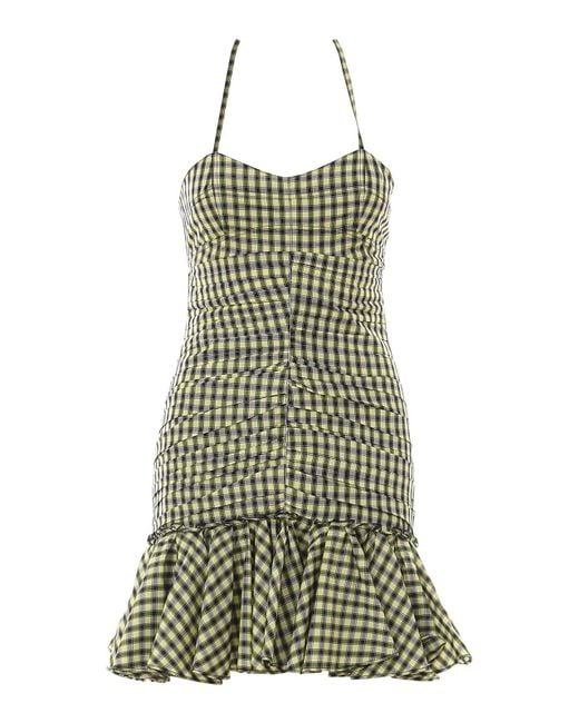 Philosophy Di Lorenzo Serafini Green Vichy Print Short Dress