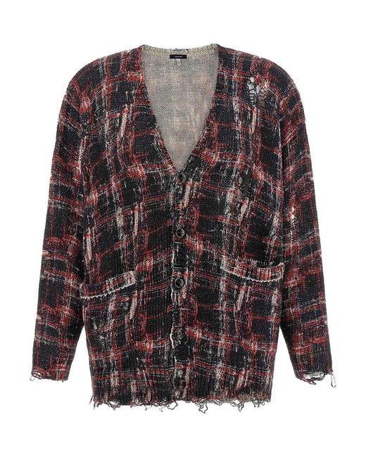 R13 Gray Torn Cardigan