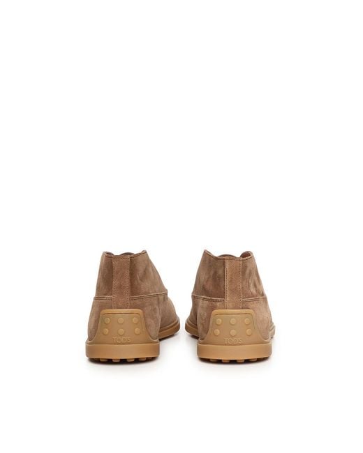Tod's Brown Suede Ankle Boot for men