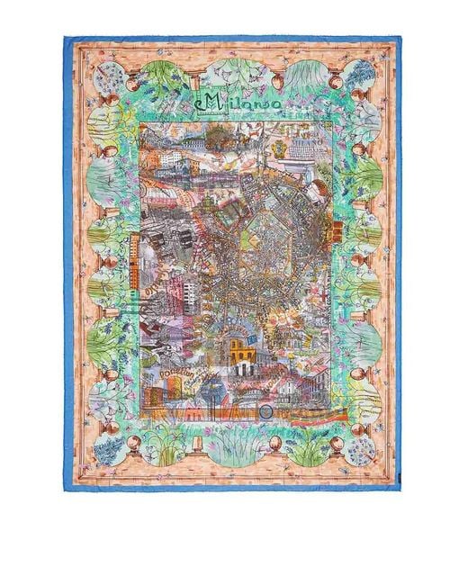Faliero Sarti Blue Milano Scarf