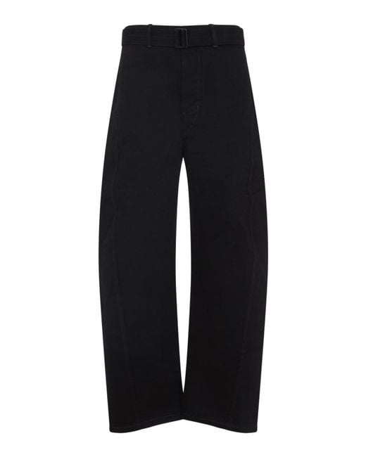 Lemaire Black Twisted Belted Pants
