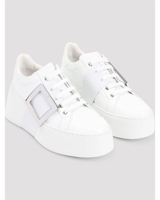 Roger Vivier White Viv' Skate Sneakers