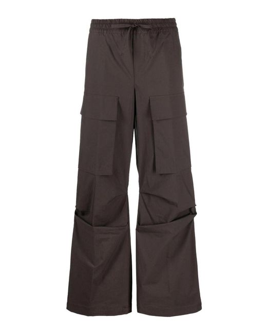 P.A.R.O.S.H. Gray Straight-leg Cargo Trousers