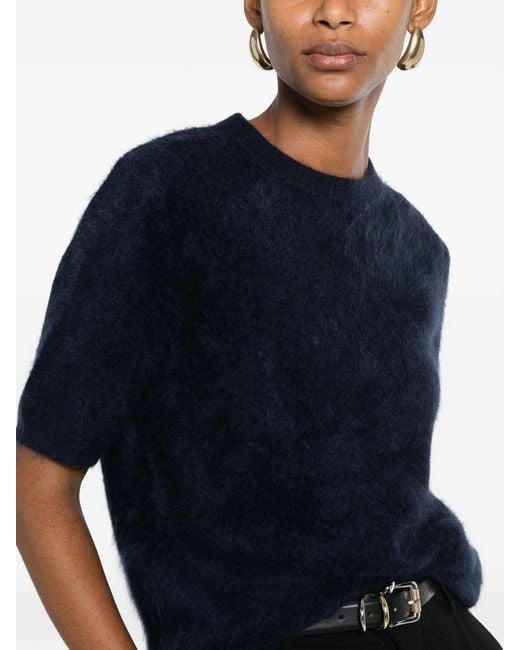Soft Goat Blue Cashmere T-Shirt