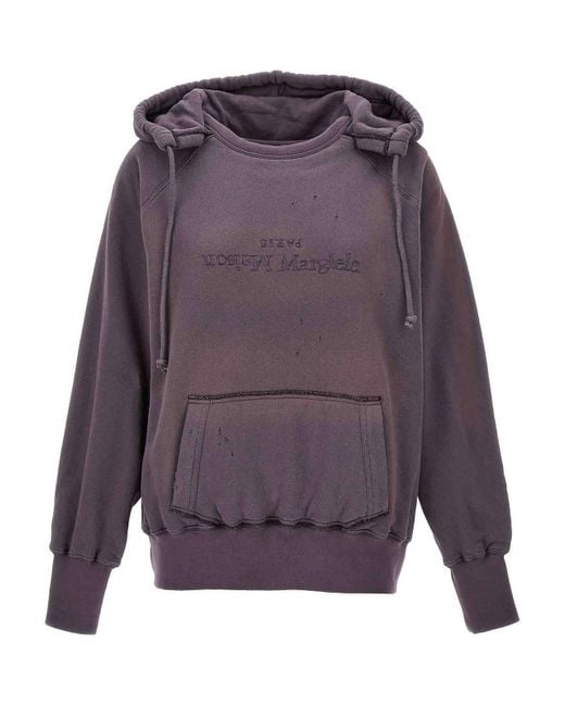 Maison Margiela Purple Logo Reverse Hoodie