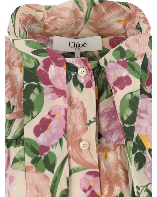 Chloé Multicolor Silk Wash Shirt