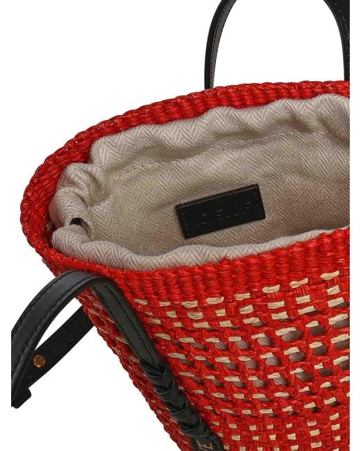 Loewe Red Medium Braid Bag