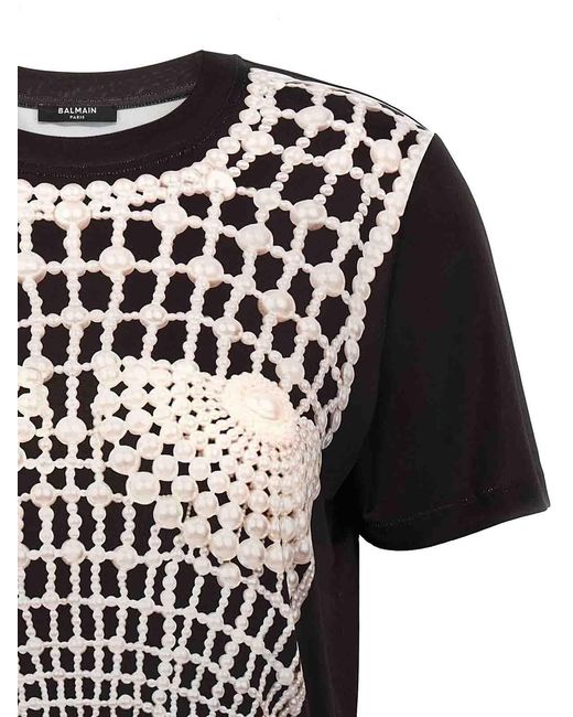 Balmain Black T-Shirt With Print