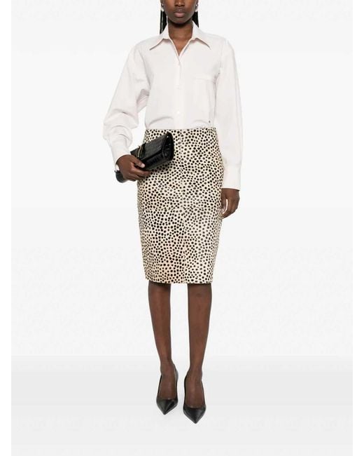 Victoria Beckham White Cropped Long Sleeve Shirt
