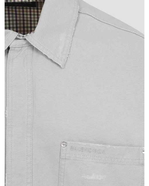 Balenciaga Gray Workwear Shirt for men