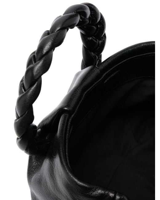 Hereu Black Bombon Medium Leather Handbag