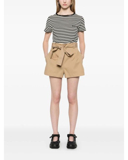 Moncler Black Striped Cotton T-Shirt
