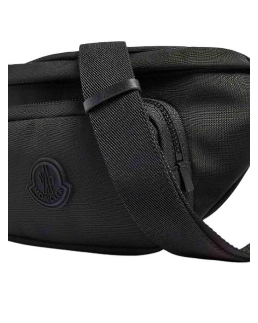 Moncler Black Durance Bum Bag for men
