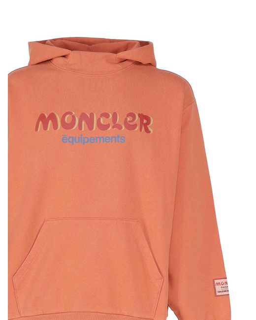 Moncler Orange Logo Hoodie