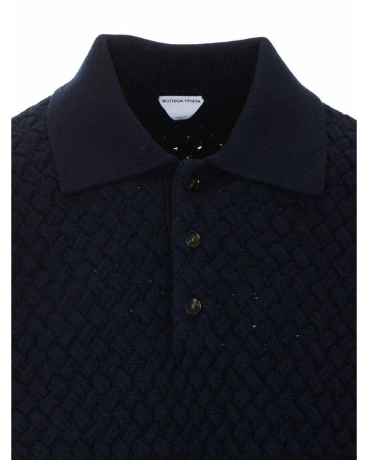 Bottega Veneta Blue Knitted Sweater for men