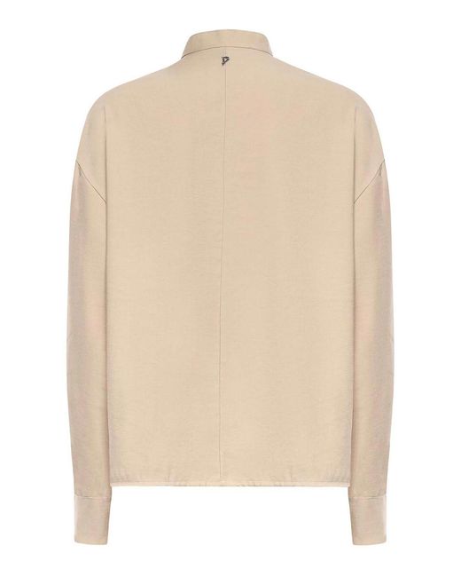 Dondup Natural Viscose Gabardine Shirt