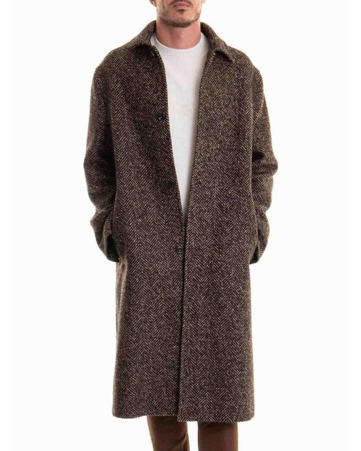 Roberto Cavalli Brown Coat for men