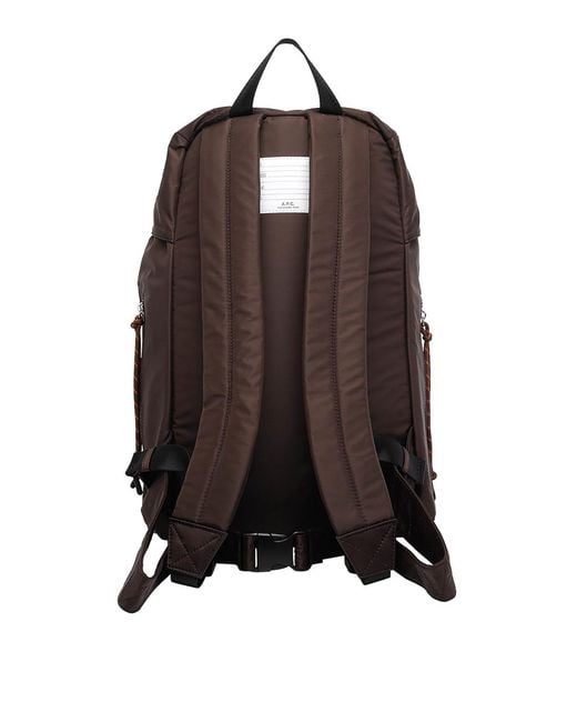 A.P.C. Black Treck Backpack for men