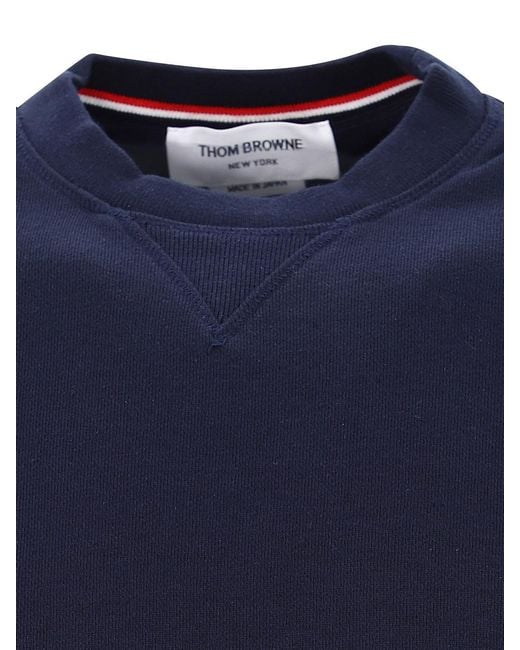 Thom Browne Blue Engineered 4-Bar Sweatshirt for men