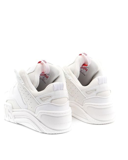 Gcds White Big G Leather Sneakers for men