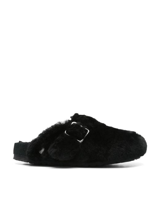 Birkenstock Black Boston Sk1 1774 Shearling Laf