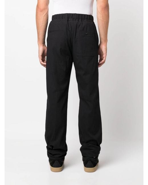 Lanvin Black High-Waist Straight-Leg Trousers for men
