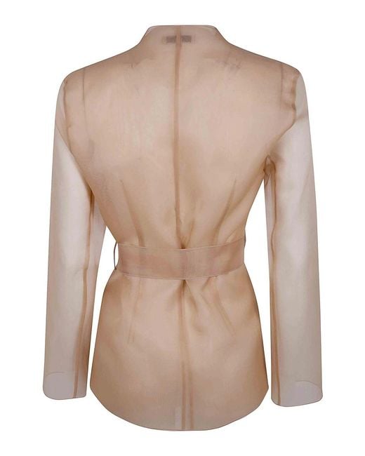 Antonelli Natural Elia Organza Silk Belted Waist Coat