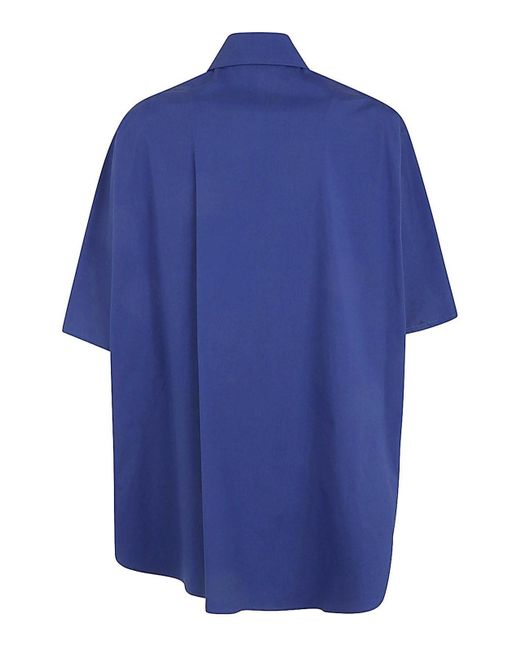 Liviana Conti Blue Cape Shirt