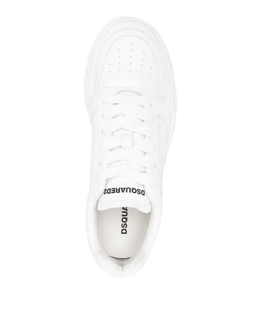 DSquared² White Logo-print Lace-up Sneakers for men