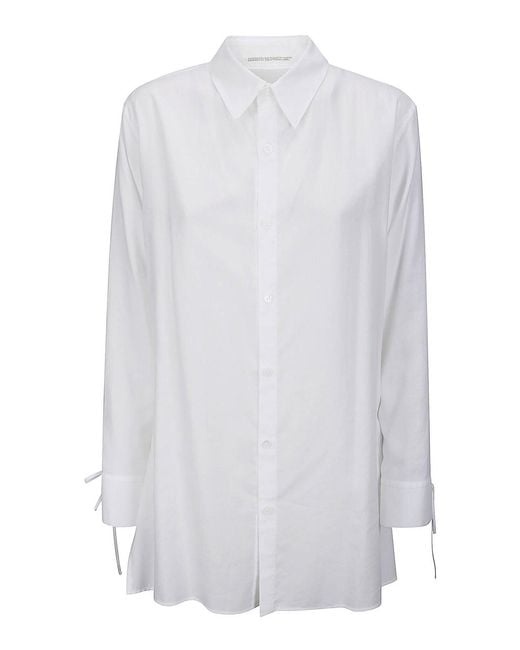 Yohji Yamamoto White String Detail Shirt