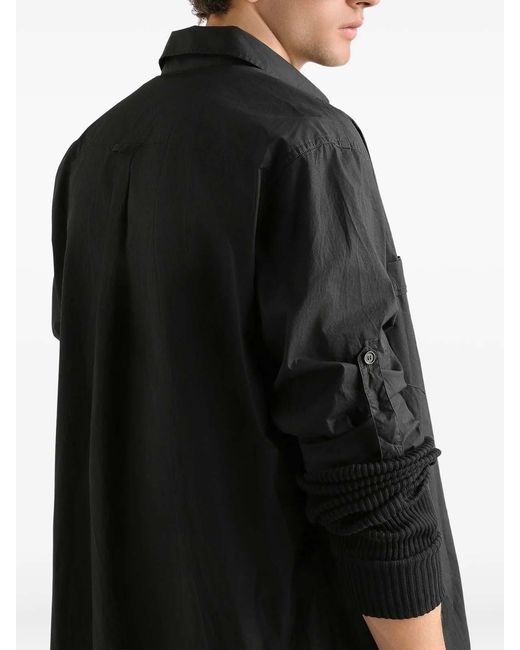 Dolce & Gabbana Black Long Sleeve Shirt Chest Pockets Buttons for men