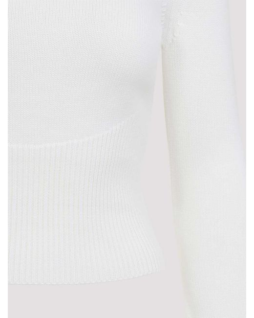 Alaïa White Hooded Pullover