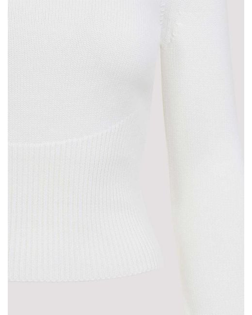 Alaïa White Hooded Pullover