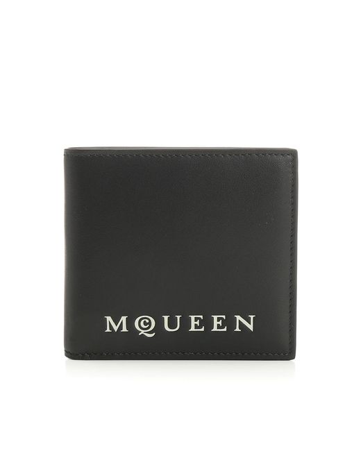 McQueen Black Bifold Wallet for men