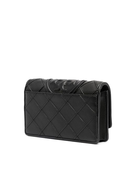 Tory Burch Black Fleming Soft Chain Wallet