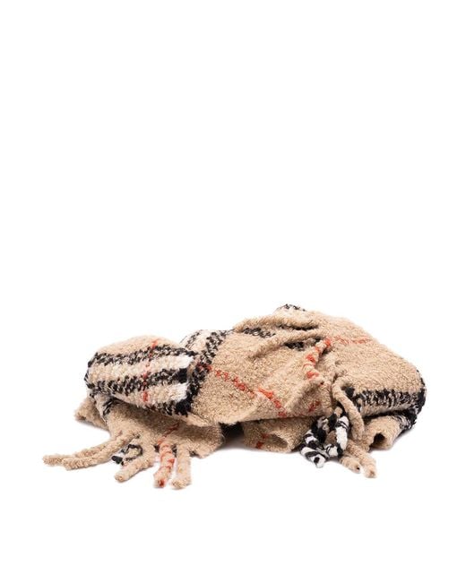 Burberry Natural Chck Boucle Scarf