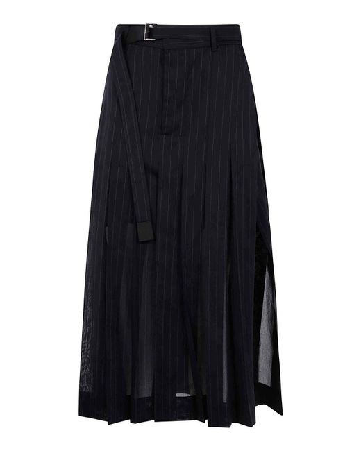 スカート sacai 25SS High Twist Voile Skirt Sacai High Twist Voile Skirt in Blue | Lyst