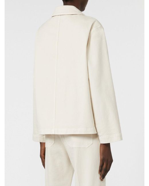 Weekend by Maxmara White Classe Straight-Fit Cotton Bull Jacket