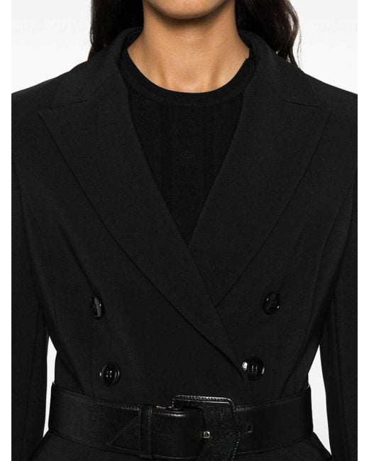 Elisabetta Franchi Black Double-Breasted Jacket