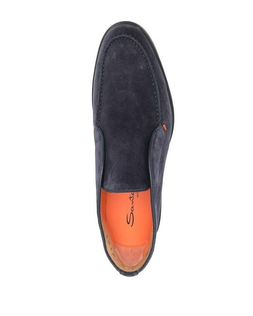 Santoni Blue Digits Loafers for men