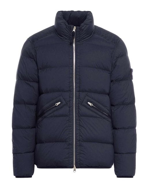 Stone Island Blue Padded Jacket for men