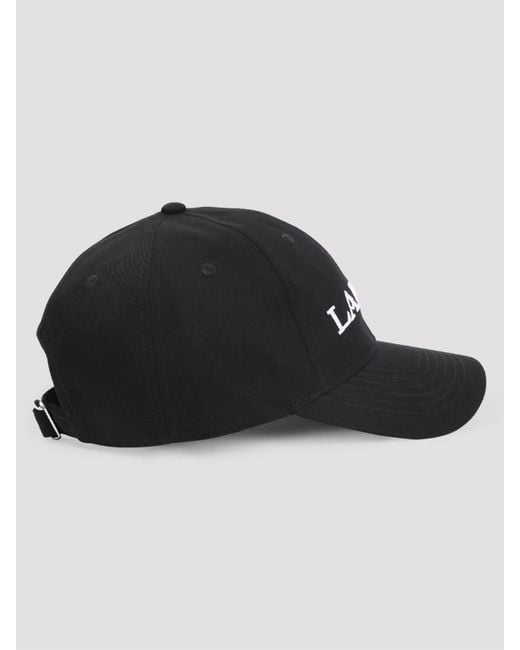 Lanvin Black Baseball Logo Hat for men