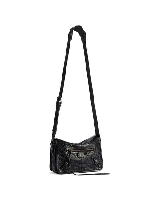 Balenciaga White Le City Flap Messenger Bag Small for men
