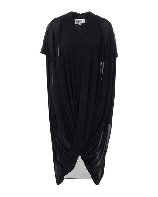 MM6 by Maison Margiela Black Asymmetric Dress