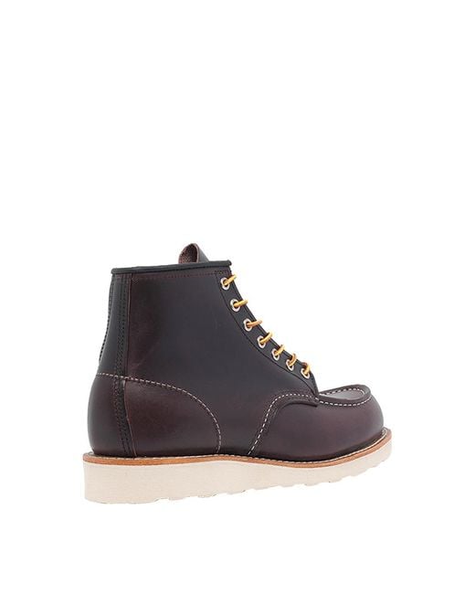 Red Wing Black Shoe Classic Moc Laced Shoes for men