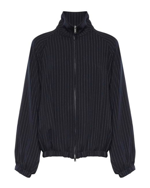 Frankie Shop Blue Baxter Pinstripe Jacket