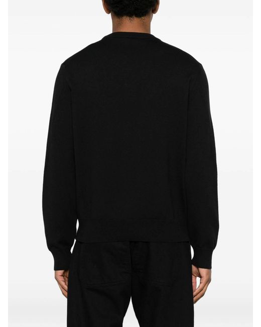 Givenchy Black Cotton Blend Crewneck Sweater for men