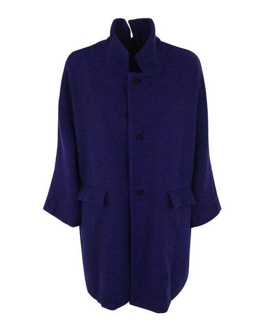 Daniela Gregis Blue Oversized Double Coat